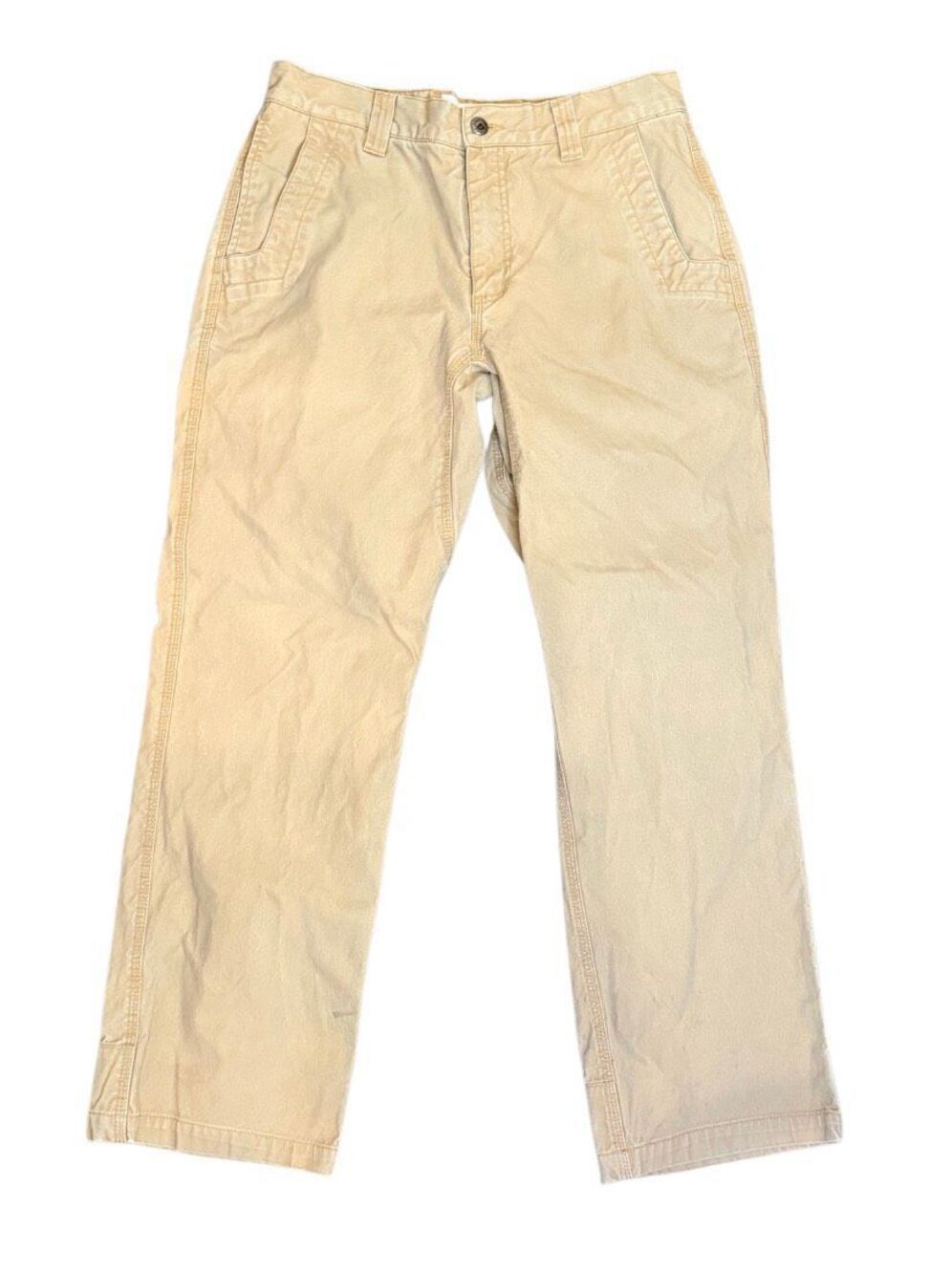 Mountain Khakis Carpenter Sz. 32 Canvas Reinforced Workwear Durable Khaki Pants